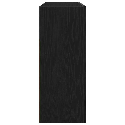 Credenza Rovere nero 116 x 30 x 75 cm Legno multistrato - homemem39