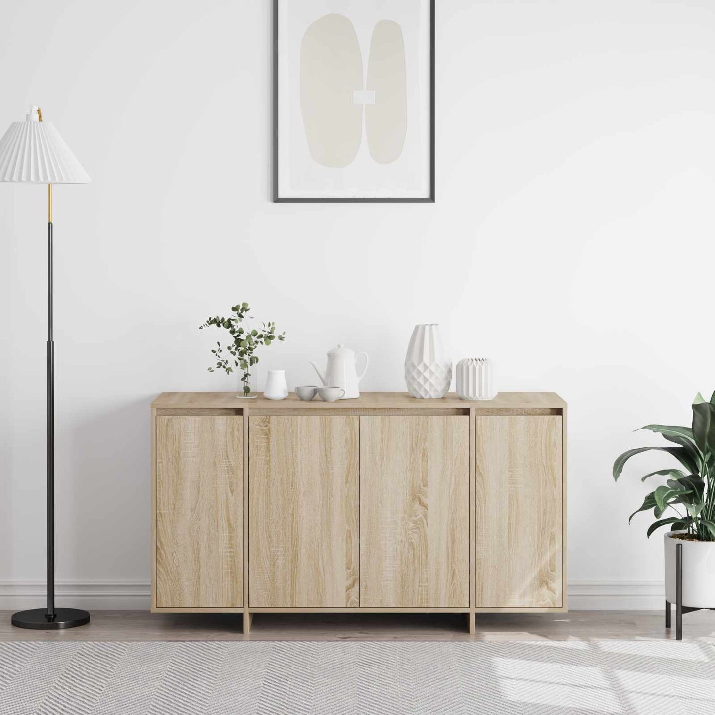 Credenza Rovere Sonoma 135 x 41 x 75 cm Legno multistrato