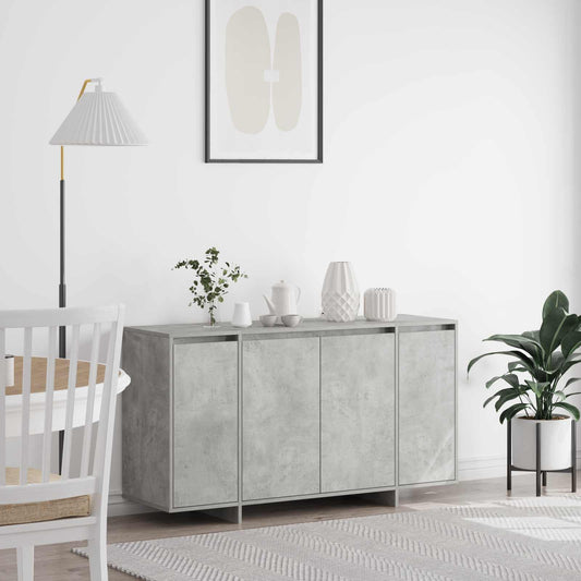 Credenza Grigio cemento 135 x 41 x 75 cm Legno multistrato