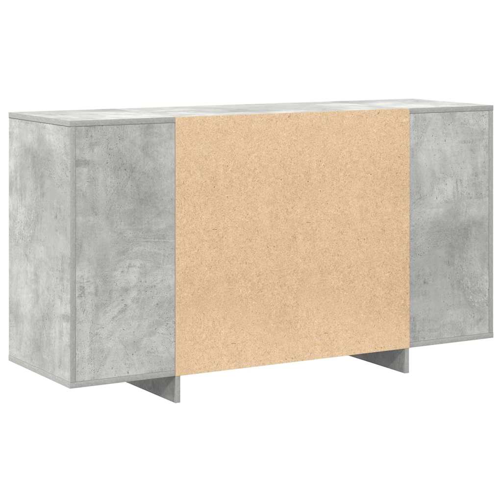 Credenza Grigio cemento 135 x 41 x 69 cm Legno multistrato - homemem39