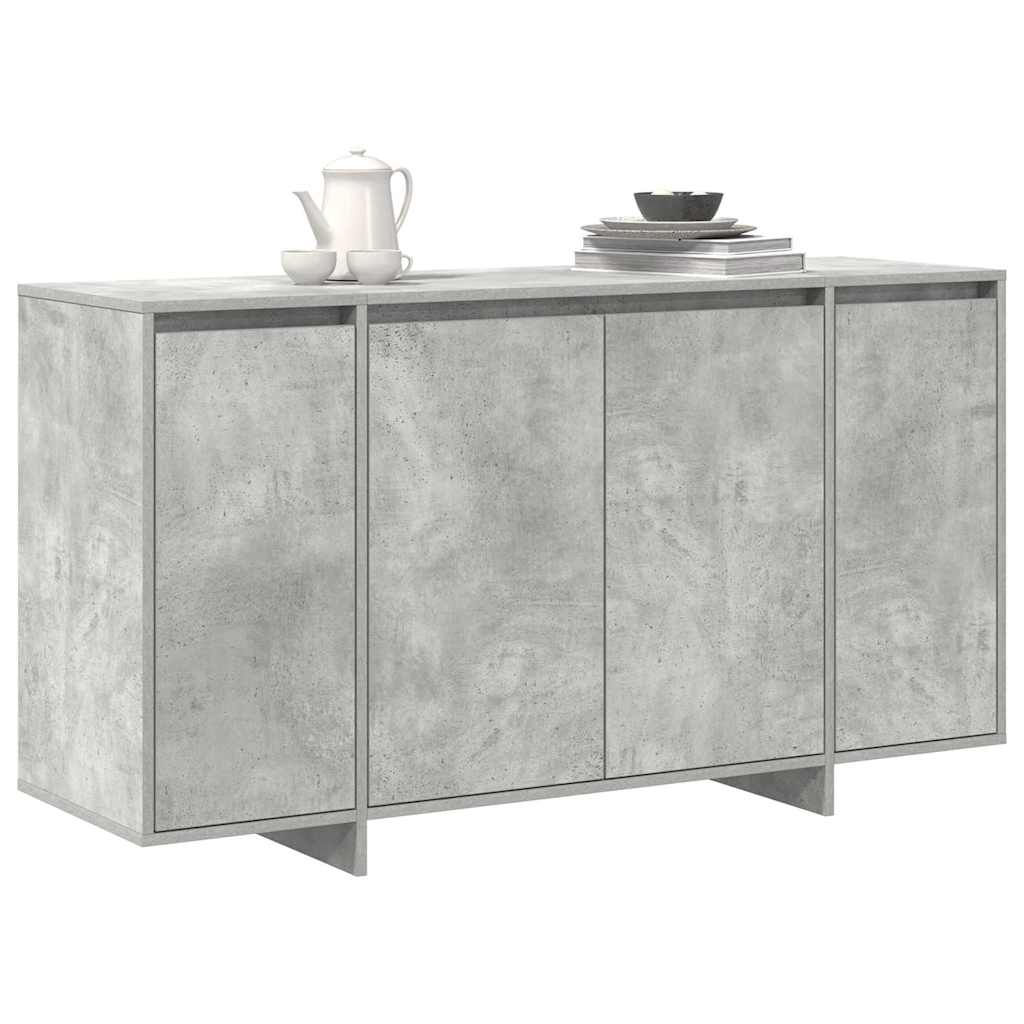 Credenza Grigio cemento 135 x 41 x 69 cm Legno multistrato - homemem39