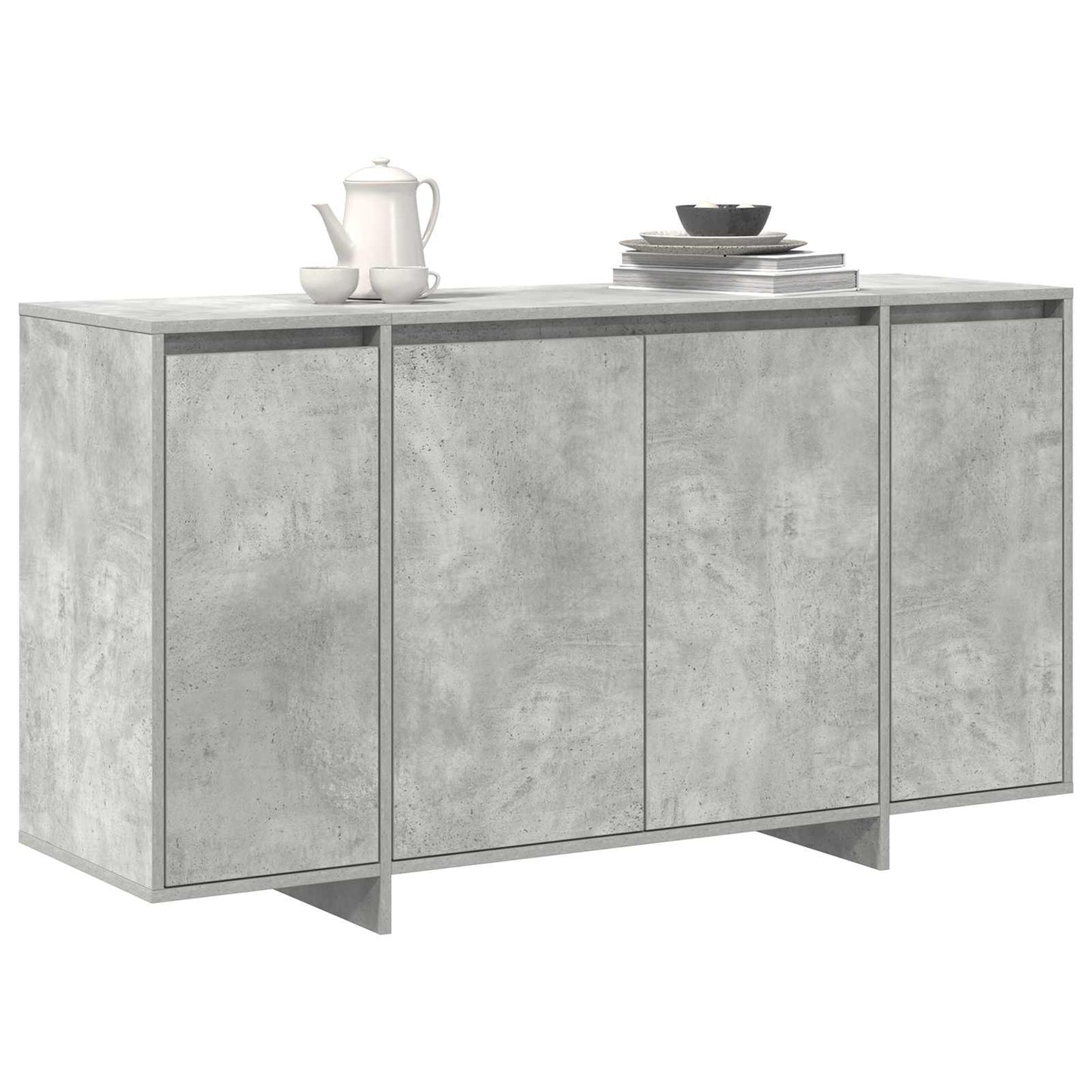 Credenza Grigio cemento 135 x 41 x 75 cm Legno multistrato