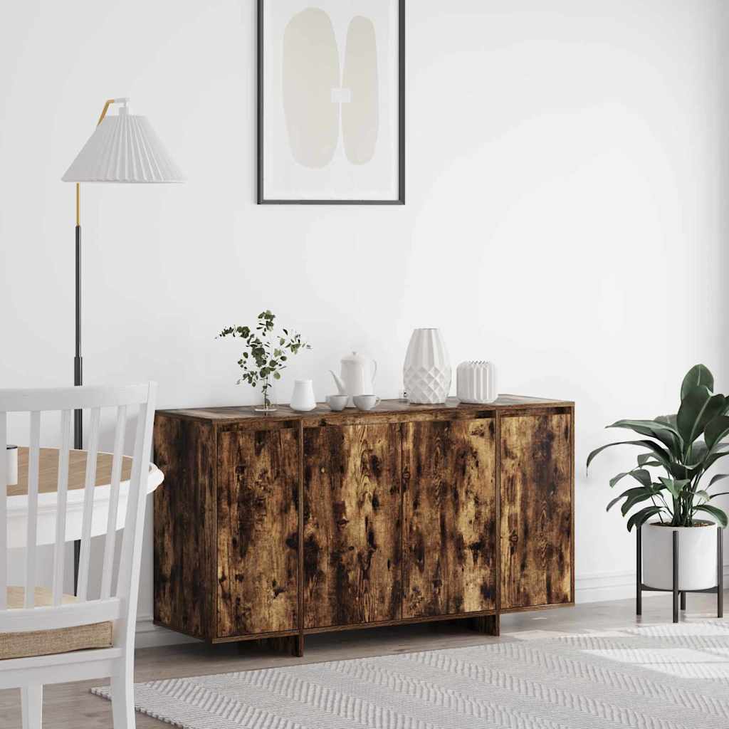 Credenza Rovere fumo 135 x 41 x 69 cm Legno multistrato - homemem39