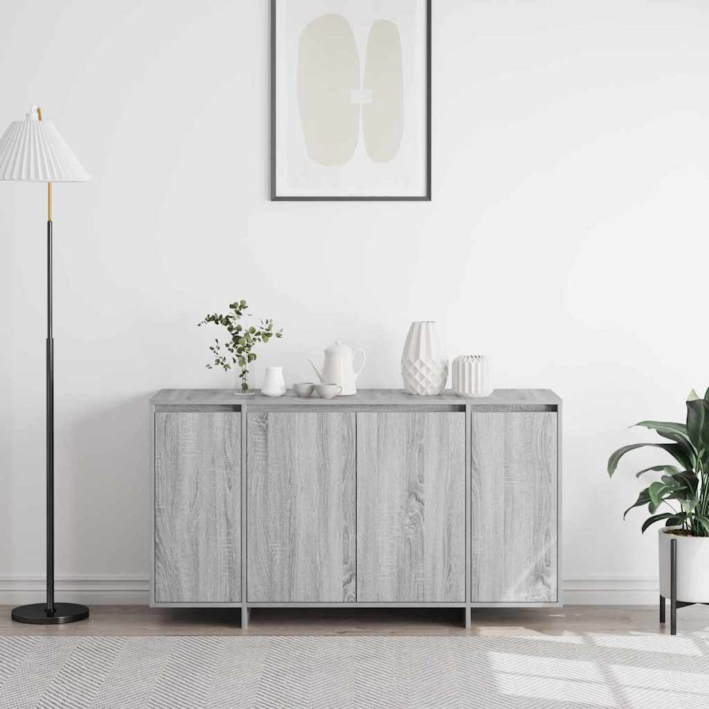 Credenza Grigio sonoma 135 x 41 x 69 cm Legno multistrato - homemem39