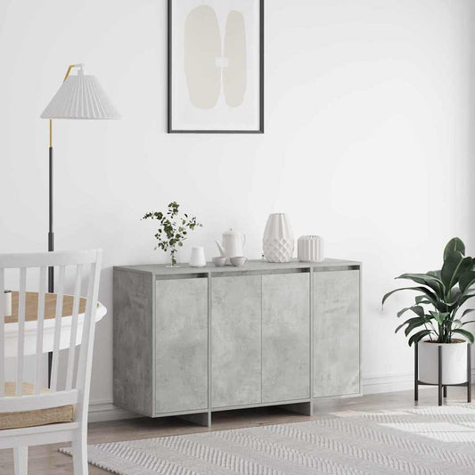 Credenza Grigio cemento 120 x 41 x 75 cm Legno multistrato - homemem39