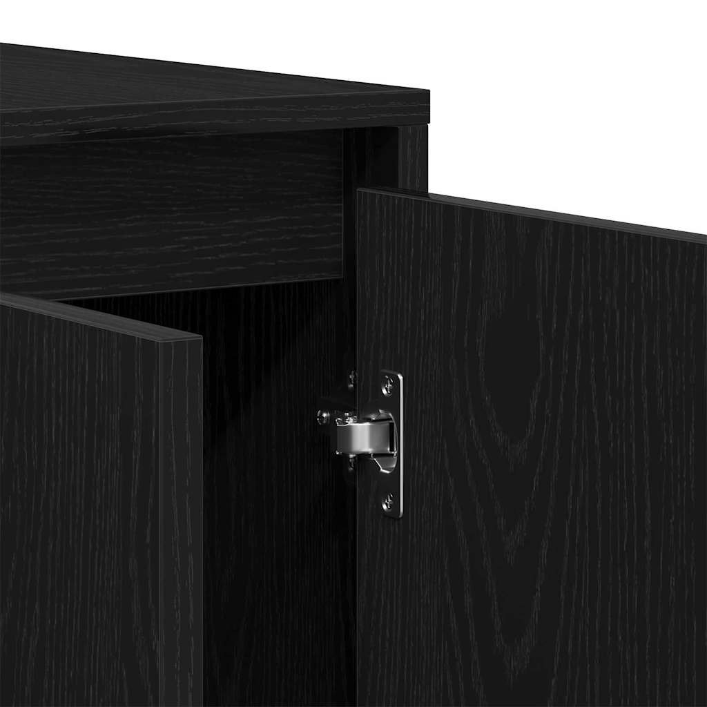 Credenza Rovere nero 120 x 41 x 75 cm Legno multistrato | homemem39