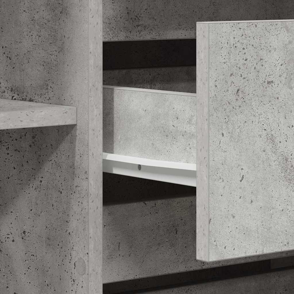 Credenza Grigio cemento 120 x 41 x 75 cm Legno multistrato