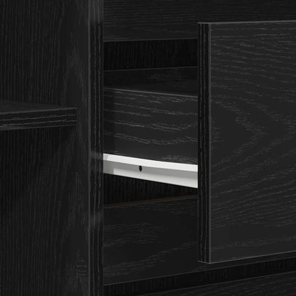 Credenza Rovere Nero 120 x 41 x 75 cm Legno multistrato