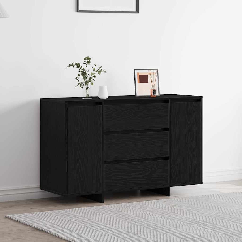 Credenza Rovere Nero 120 x 41 x 75 cm Legno multistrato