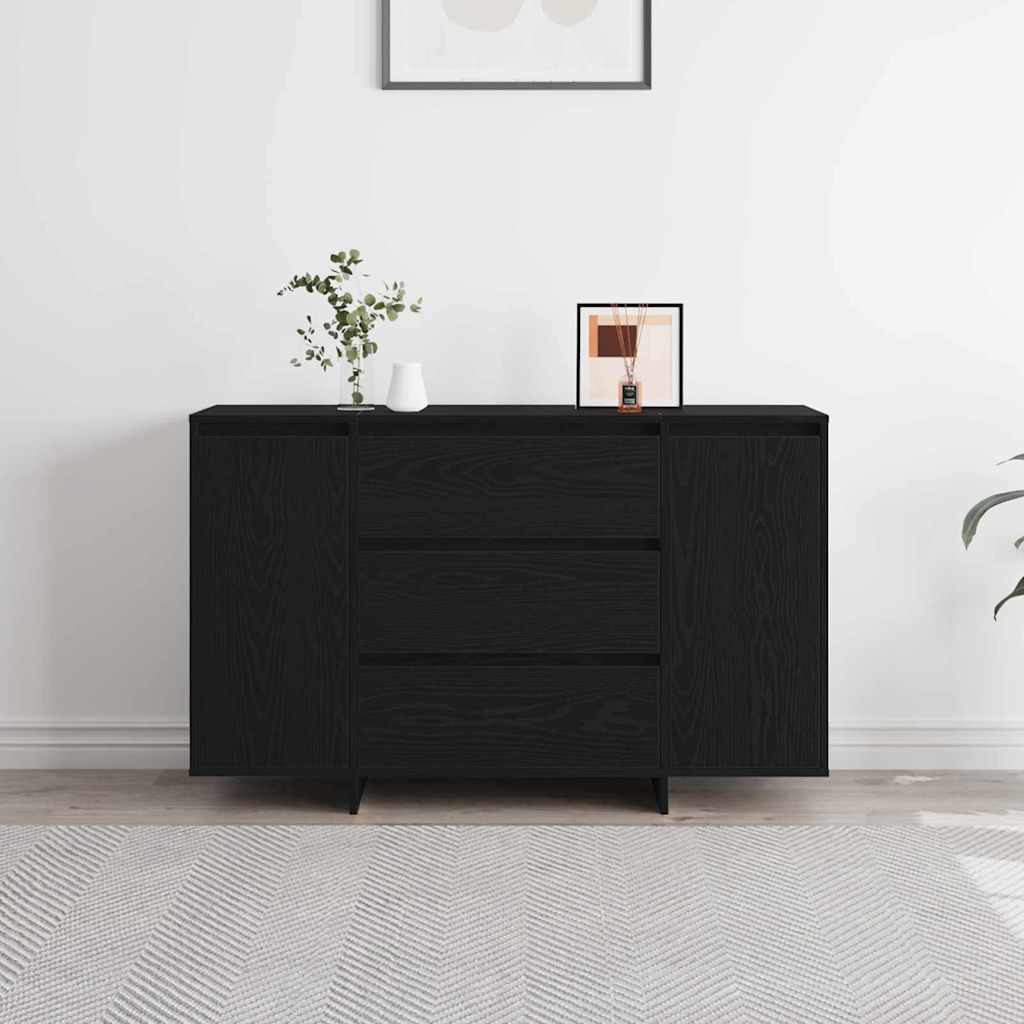 Credenza Rovere Nero 120 x 41 x 75 cm Legno multistrato