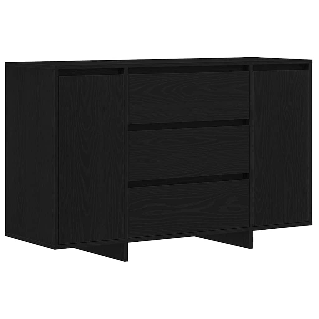 Credenza Rovere Nero 120 x 41 x 75 cm Legno multistrato