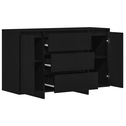 Credenza Rovere Nero 120 x 41 x 75 cm Legno multistrato