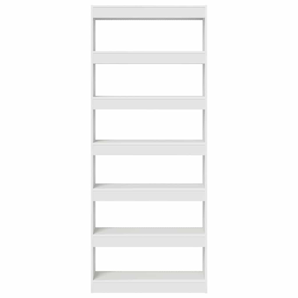 Armadio per Libri Bianco 80 x 30 x 198 cm Legno multistrato