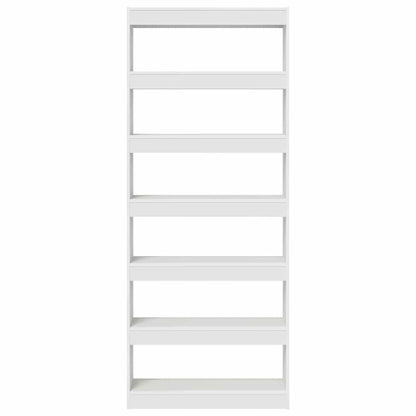 Armadio per Libri Bianco 80 x 30 x 198 cm Legno multistrato