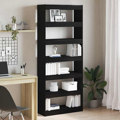 Armadio per Libri Nero 80 x 30 x 198 cm Legno multistrato