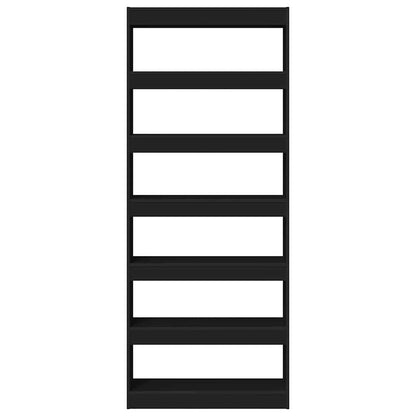 Armadio per Libri Nero 80 x 30 x 198 cm Legno multistrato