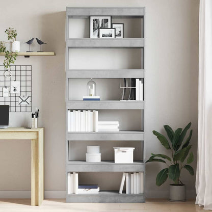 Armadio per Libri Grigio cemento 80 x 30 x 198 cm | homemem39