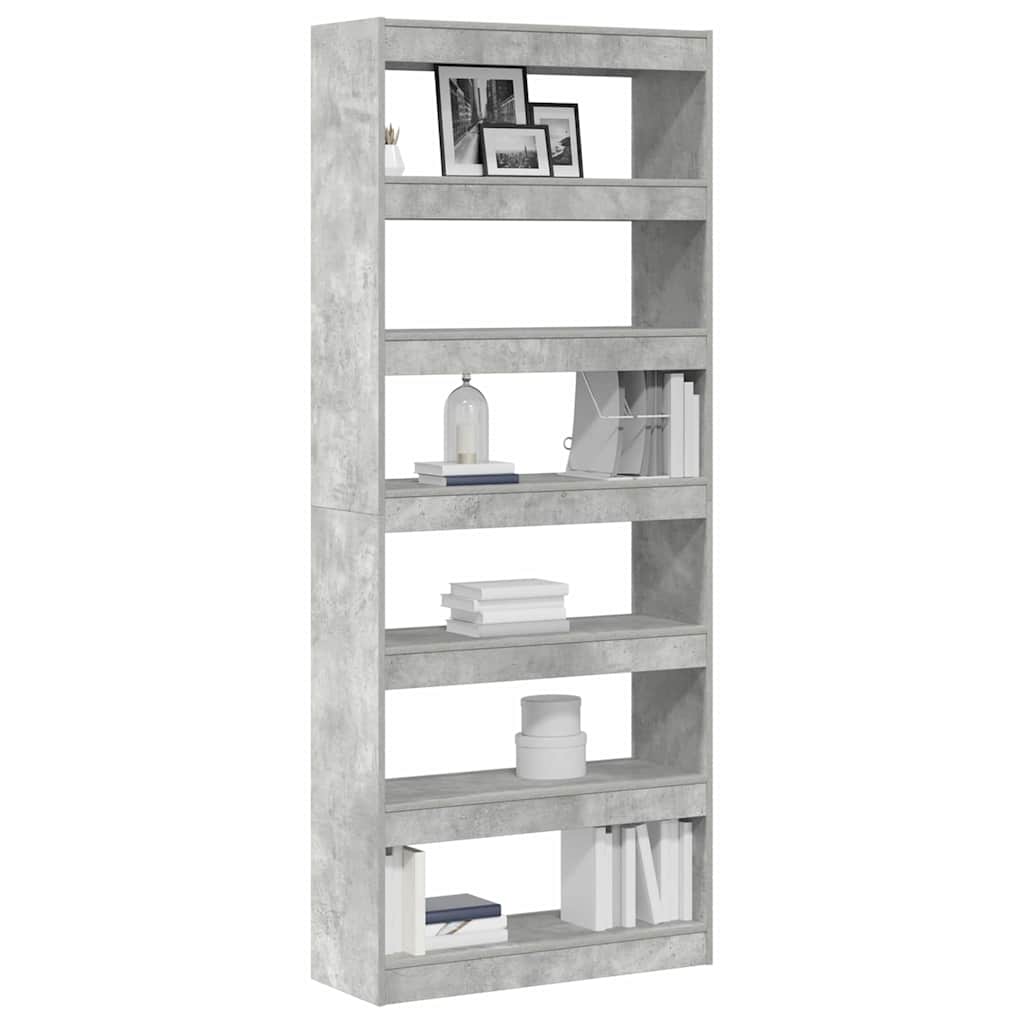 Armadio per Libri Grigio cemento 80 x 30 x 198 cm | homemem39