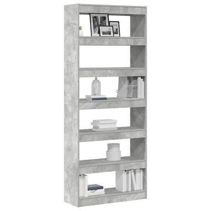 Armadio per Libri Grigio cemento 80 x 30 x 198 cm | homemem39