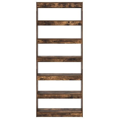 Armadio per Libri con lo scaffale Rovere fumé 80 x 30 x 198 cm | homemem39