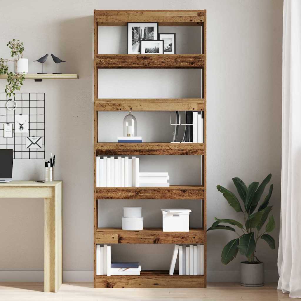Armadio per Libri Legno vecchio 80 x 30 x 198 cm | homemem39