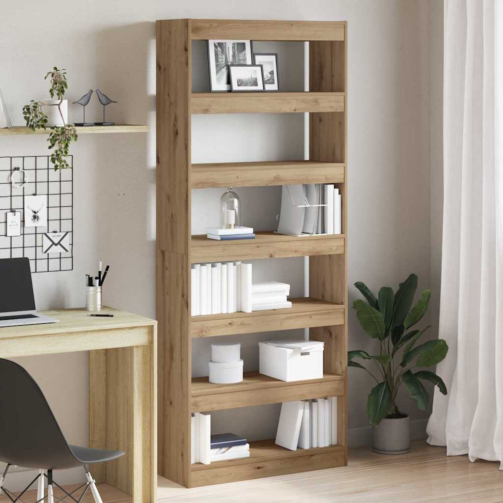 Armadio per Libri 6 livelli 80 x 30 x 198 cm Legno multistrato | homemem39