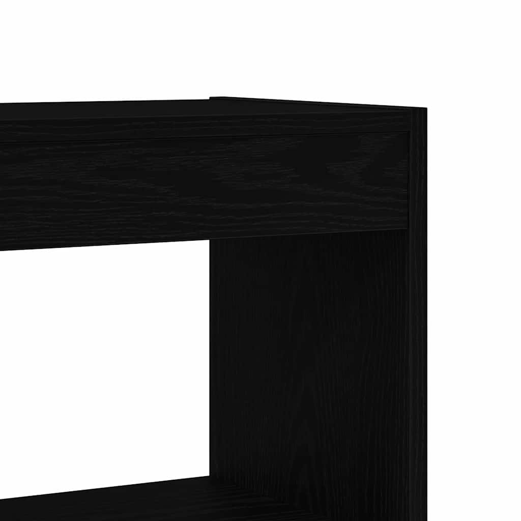 Armadio per Libri con lo scaffale Rovere Nero 80 x 30 x 198 cm | homemem39