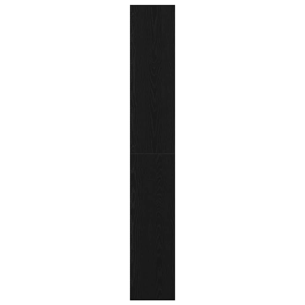Armadio per Libri con lo scaffale Rovere Nero 80 x 30 x 198 cm | homemem39