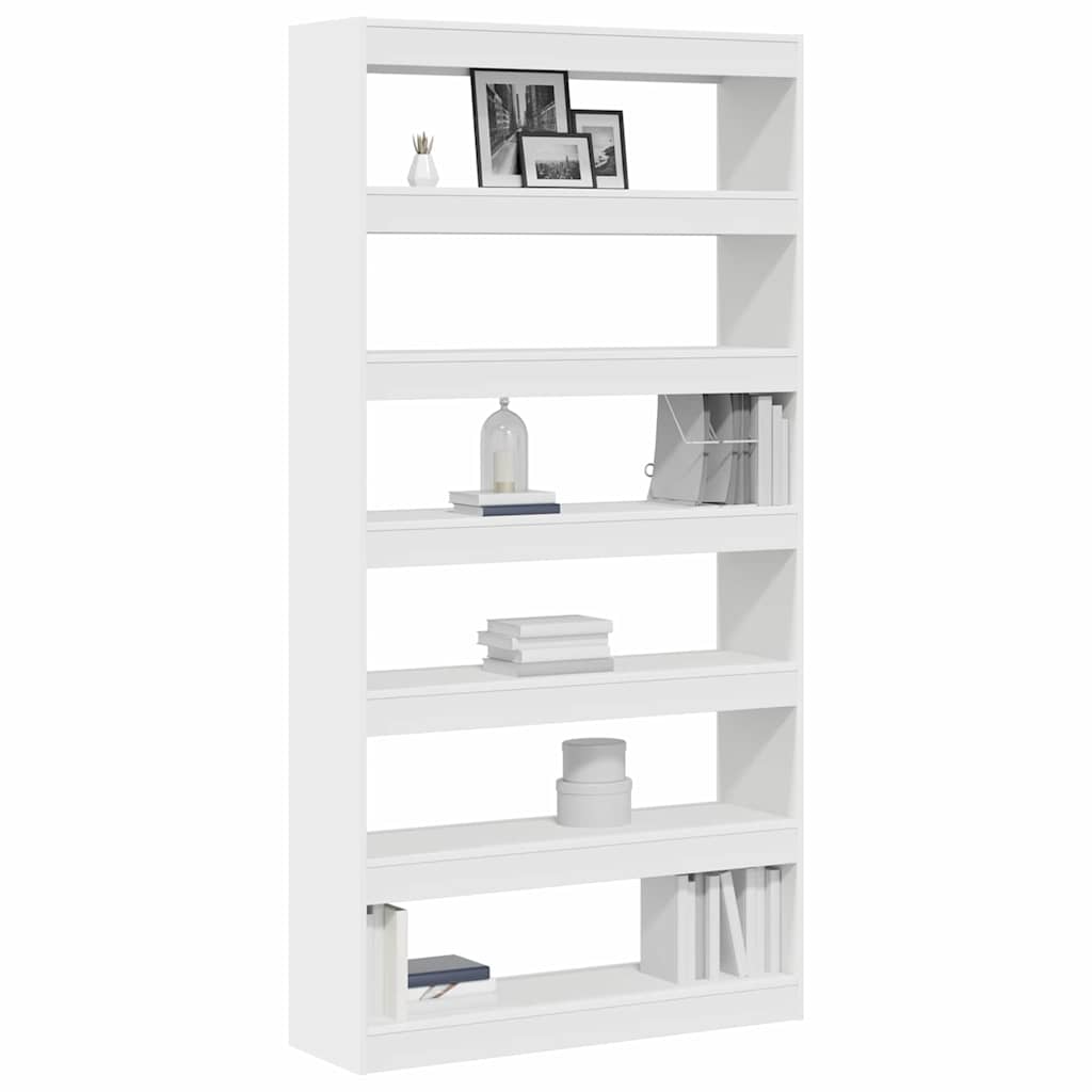 Armadio per Libri Bianco 100 x 30 x 198 cm Legno multistrato | homemem39