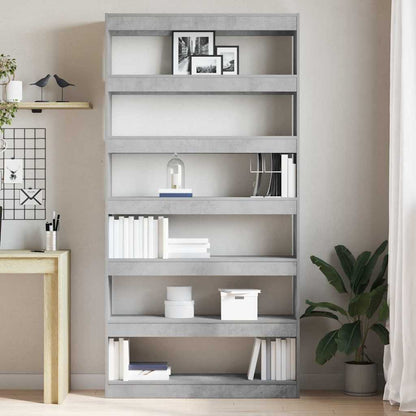 Armadio per Libri Grigio cemento 100 x 30 x 198 cm | homemem39