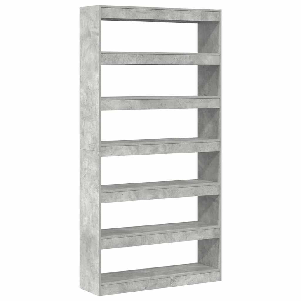 Armadio per Libri Grigio cemento 100 x 30 x 198 cm | homemem39