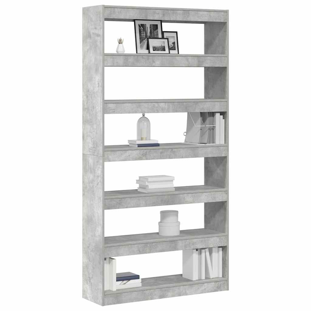 Armadio per Libri Grigio cemento 100 x 30 x 198 cm | homemem39