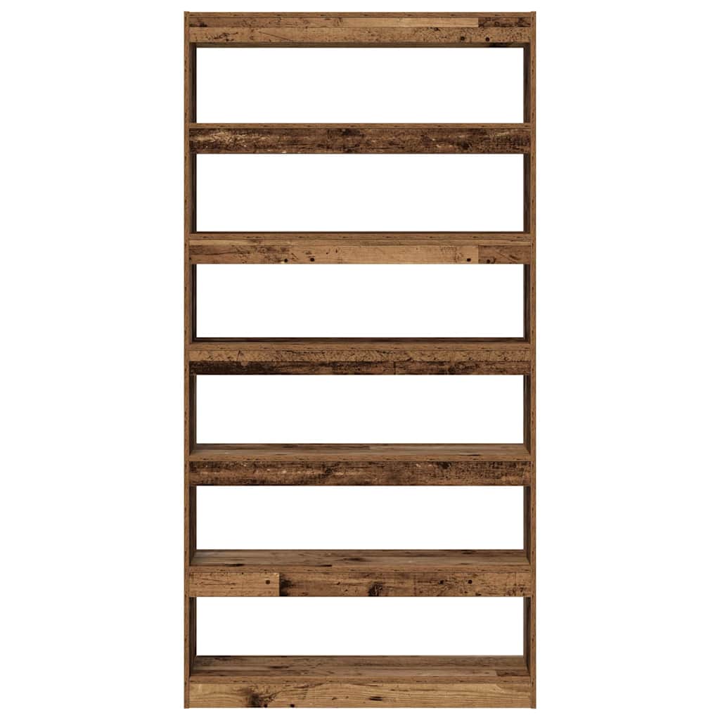 Armadio per Libri 6 livelli 100 x 30 x 198 cm Legno di Rifiuto | homemem39