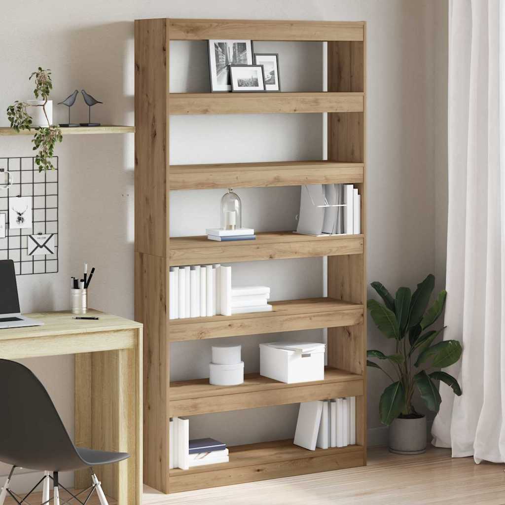 Armadio per Libri Rovere Nero 100 x 30 x 198 cm