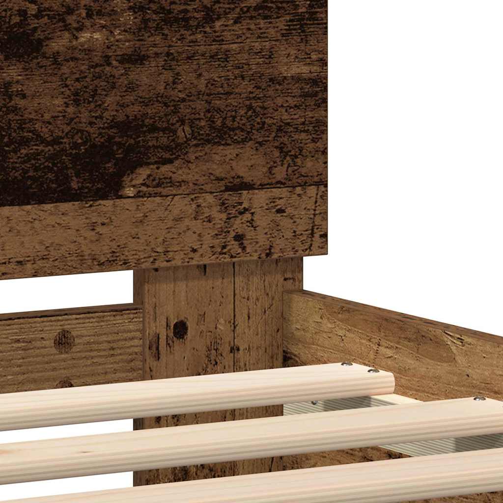 Struttura del letto con led Legno vecchio 200 x 200 cm | homemem39