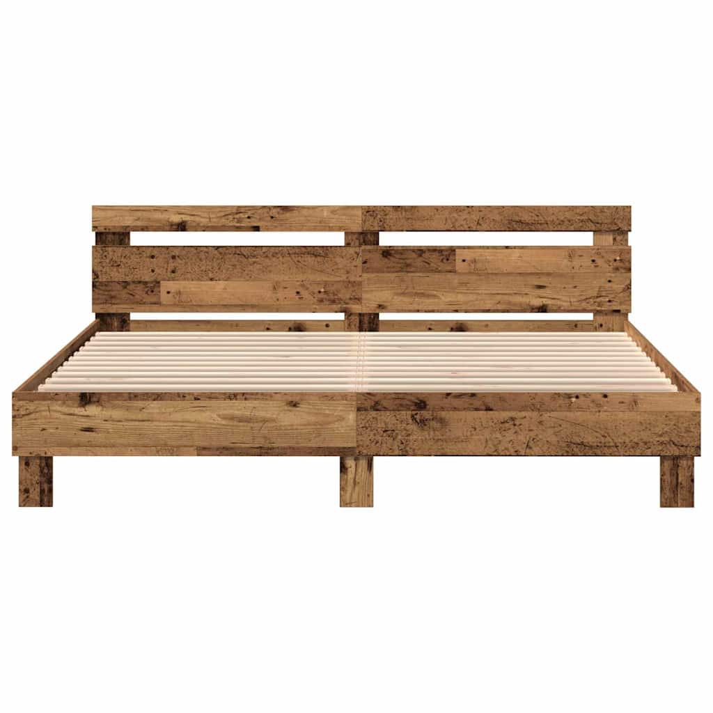 Struttura del letto con led Legno vecchio 200 x 200 cm | homemem39