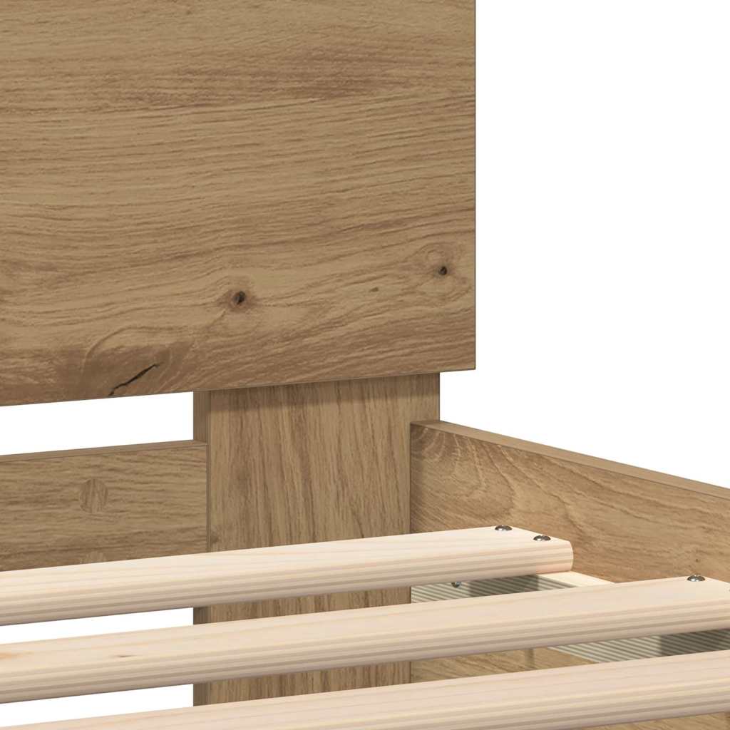 Struttura del letto Rovere artigianale 140 x 190 cm | homemem39