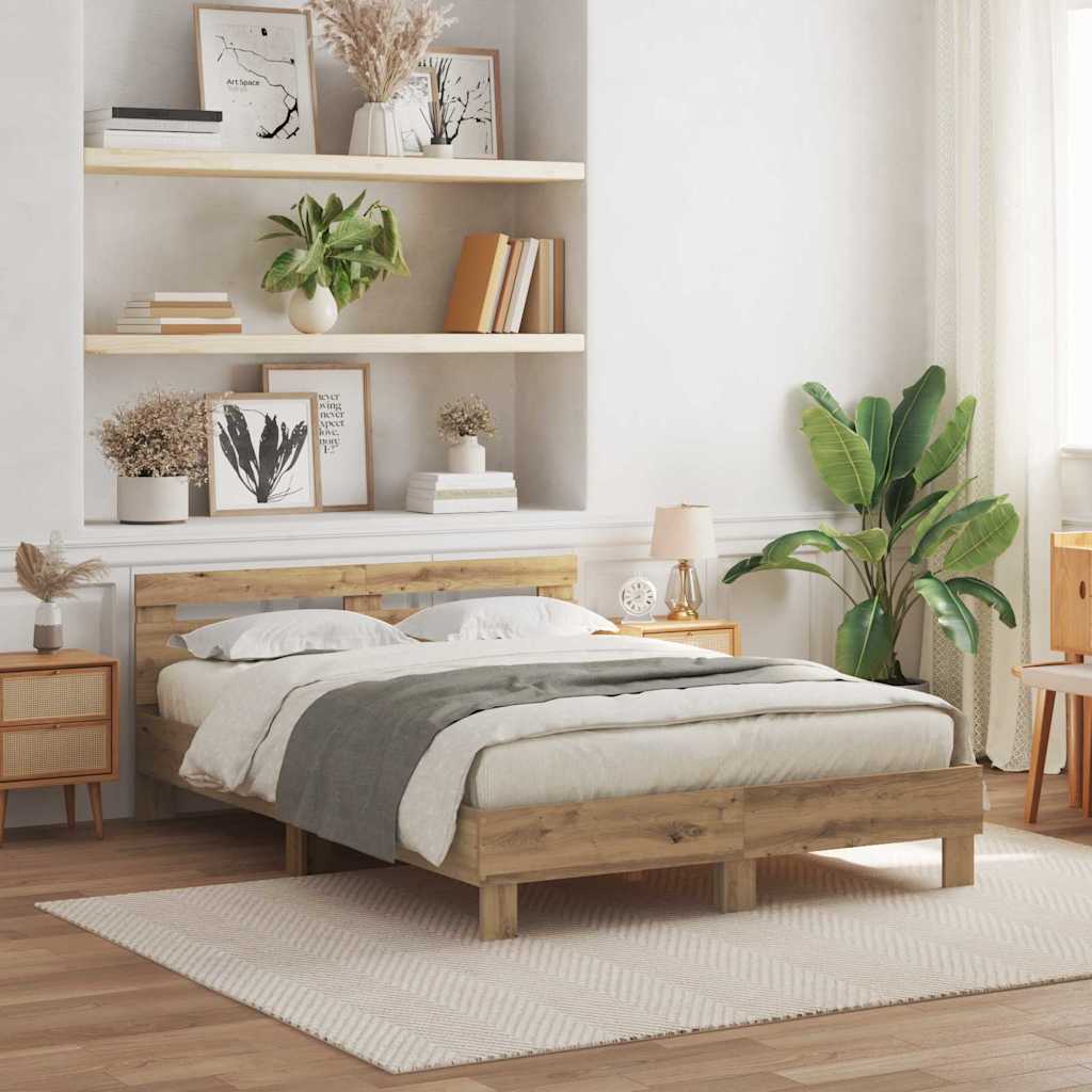 Struttura del letto Rovere artigianale 140 x 190 cm | homemem39