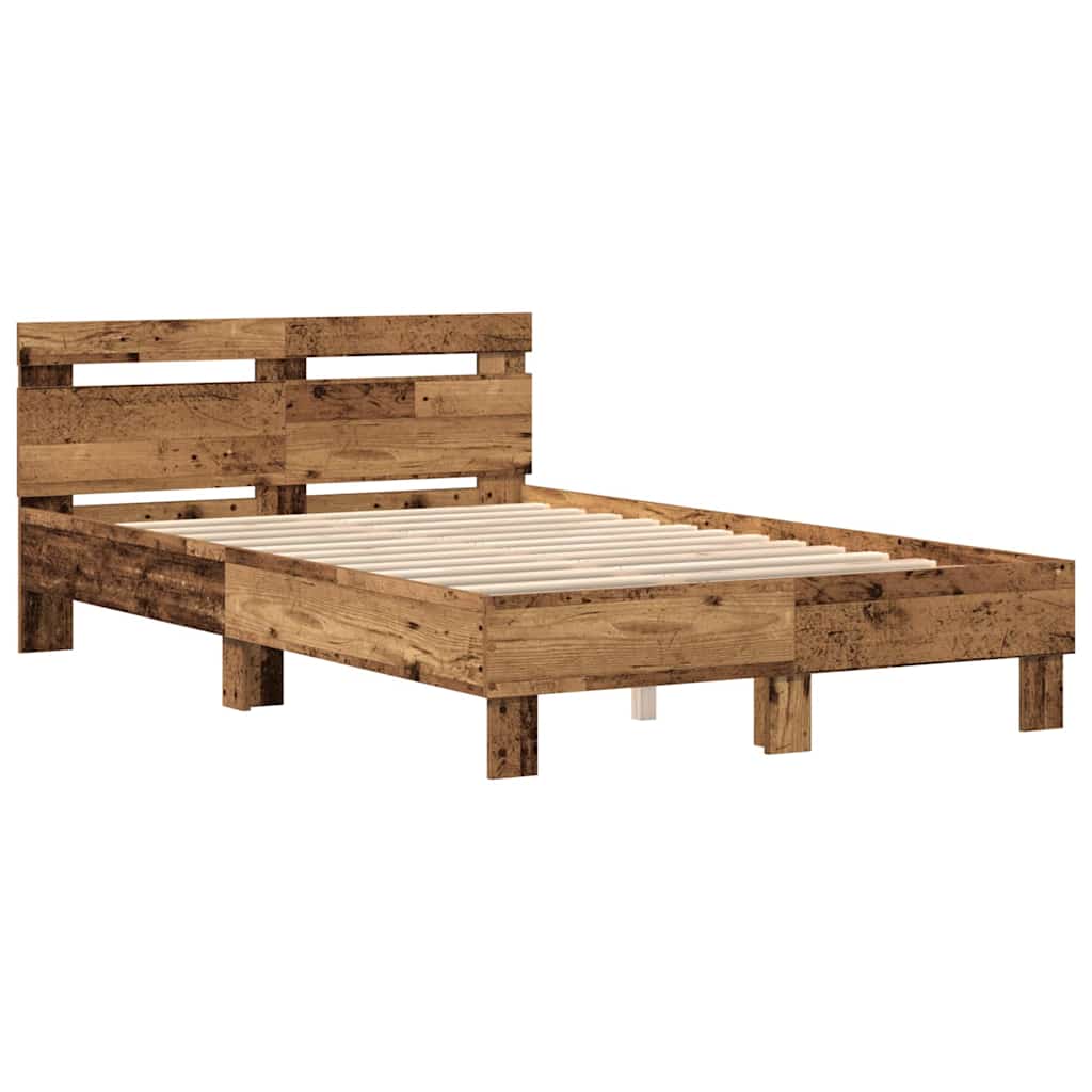 Struttura del letto con led Legno vecchio 120 x 190 cm | homemem39