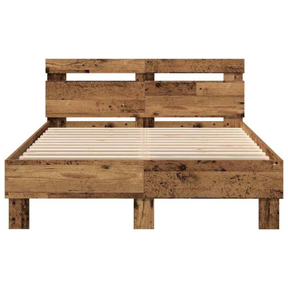 Struttura del letto con led Legno vecchio 120 x 190 cm | homemem39