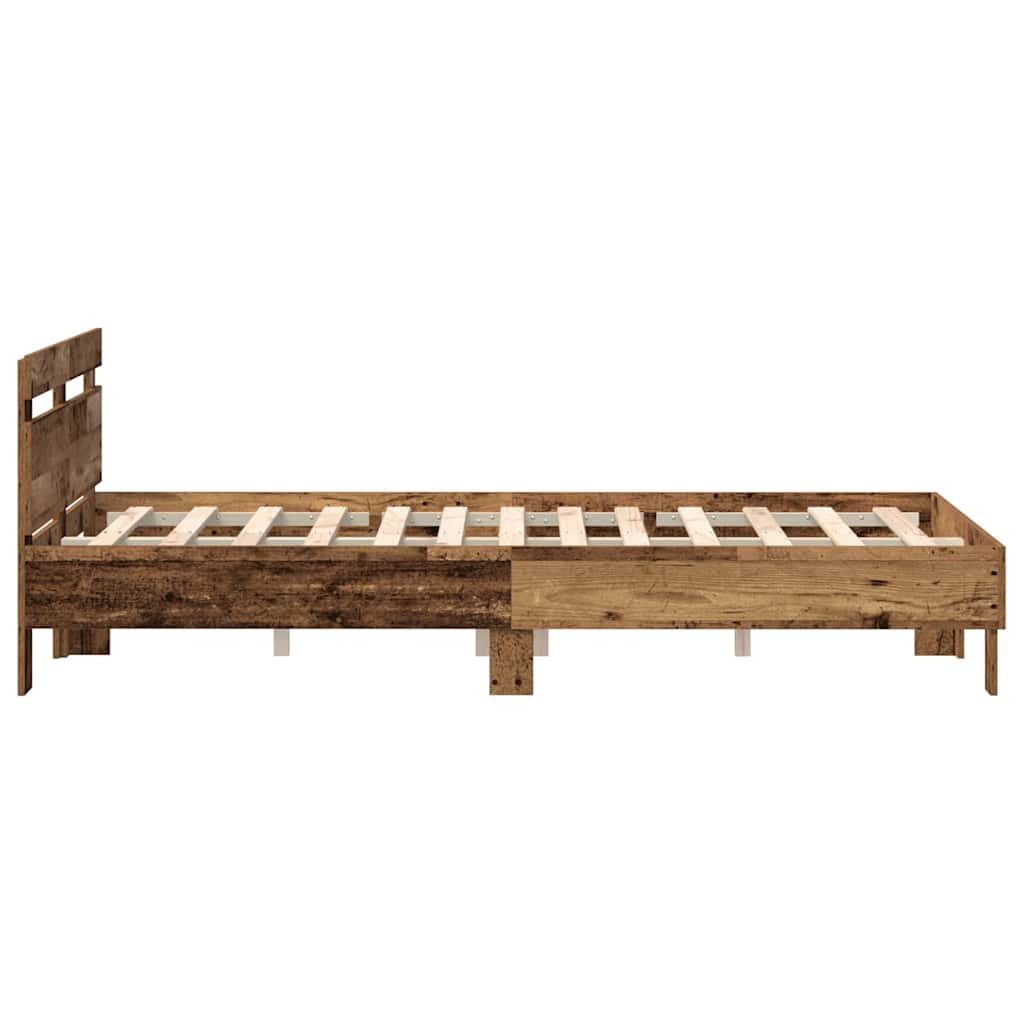 Struttura del letto con led Legno vecchio 120 x 190 cm | homemem39