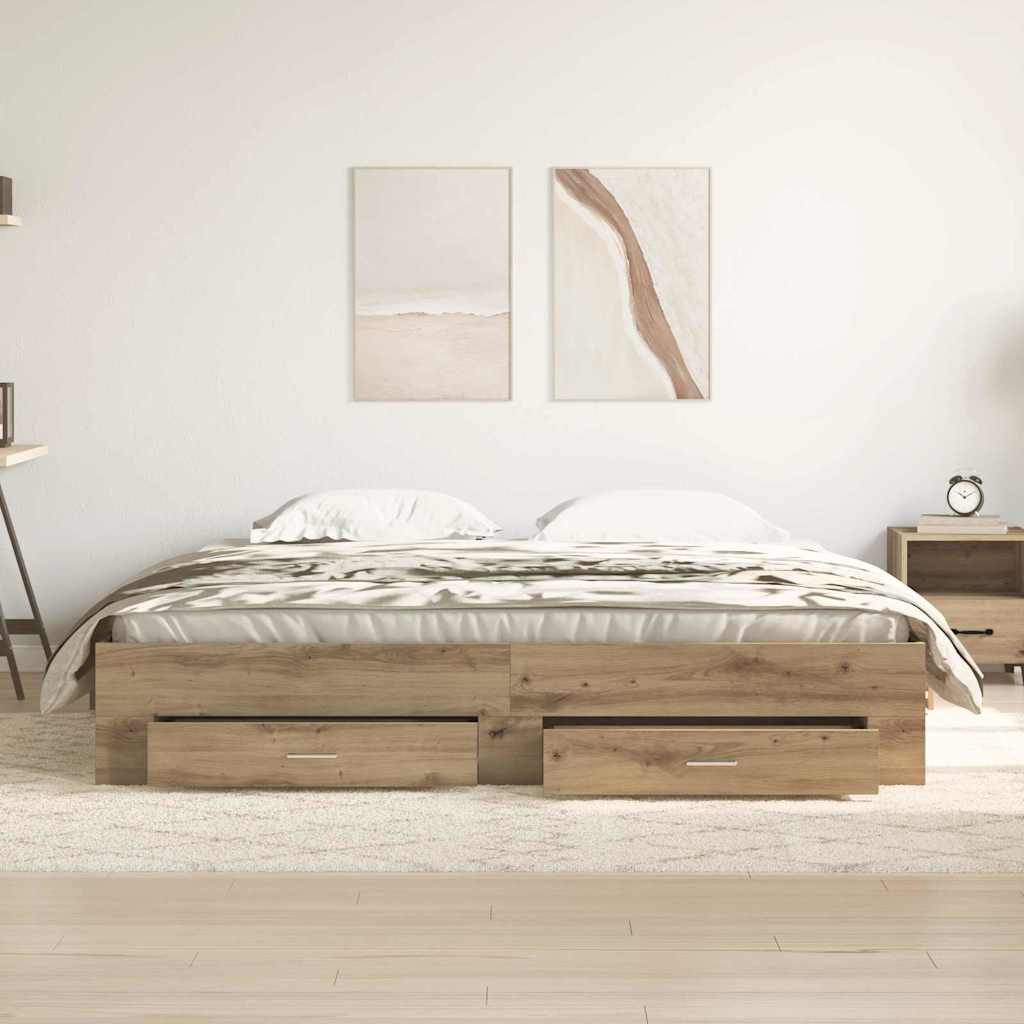 Struttura del letto Rovere artigianale 180 x 200 cm | homemem39