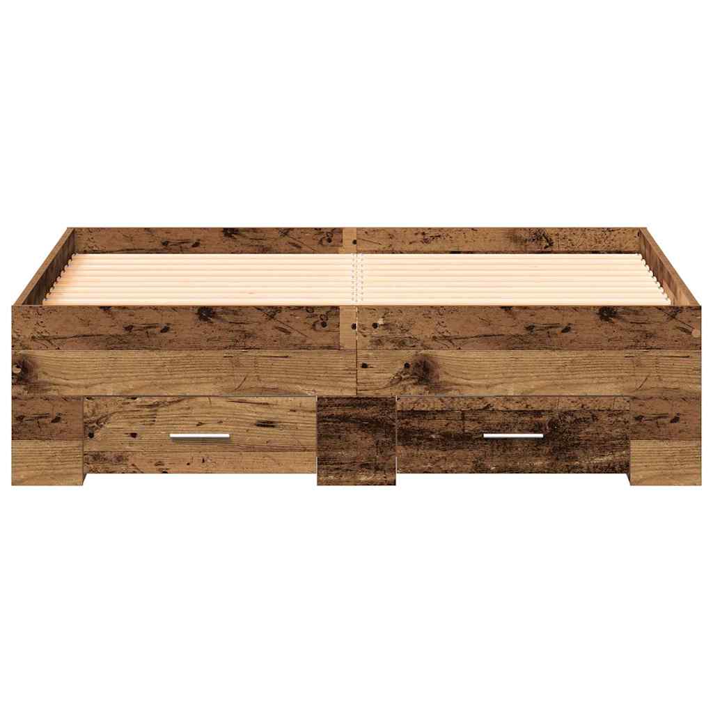 Struttura del letto con cassetto Legno vecchio 120 x 200 cm | homemem39