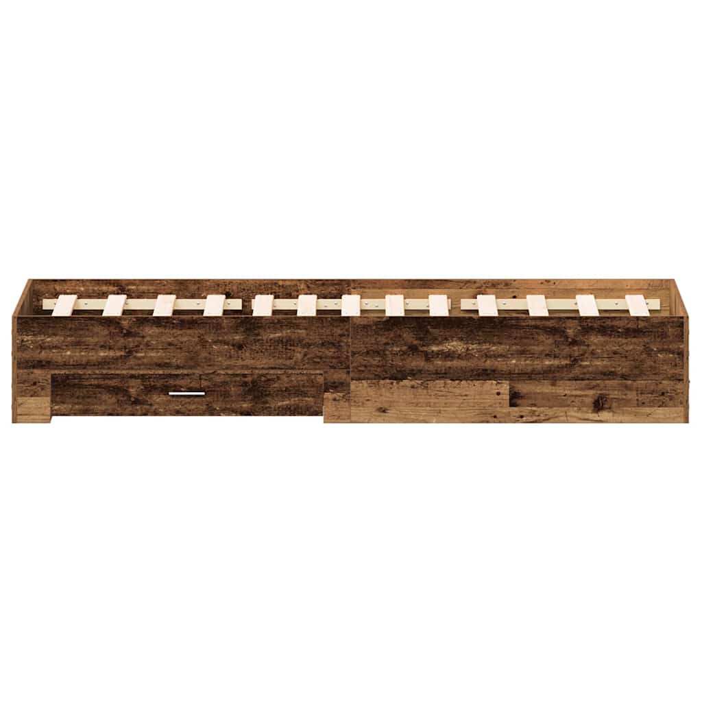 Struttura del letto con cassetto Legno vecchio 120 x 200 cm