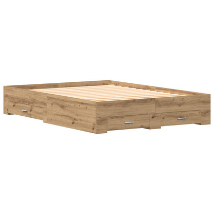 Struttura del letto Rovere artigianale 140 x 190 cm