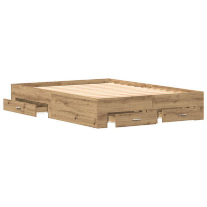 Struttura del letto Rovere artigianale 140 x 190 cm