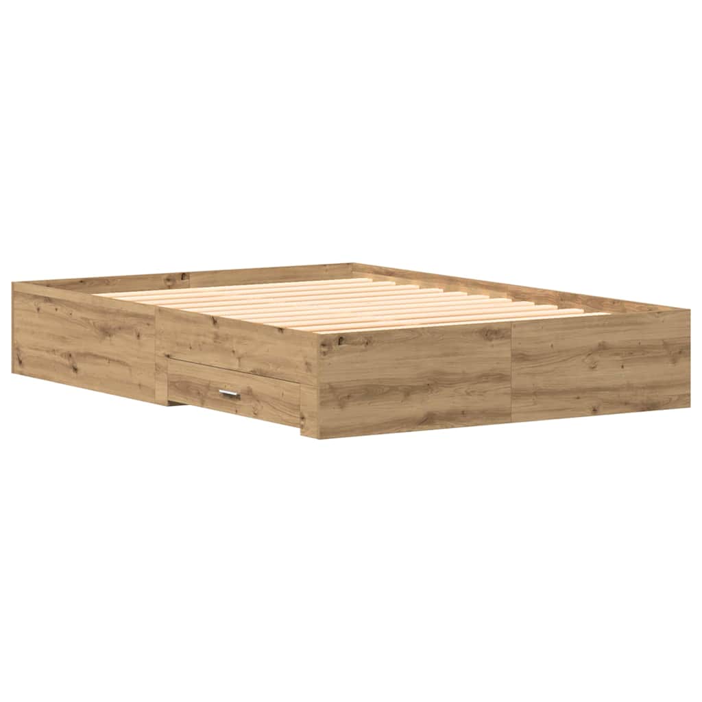Struttura del letto Rovere artigianale 140 x 190 cm | homemem39