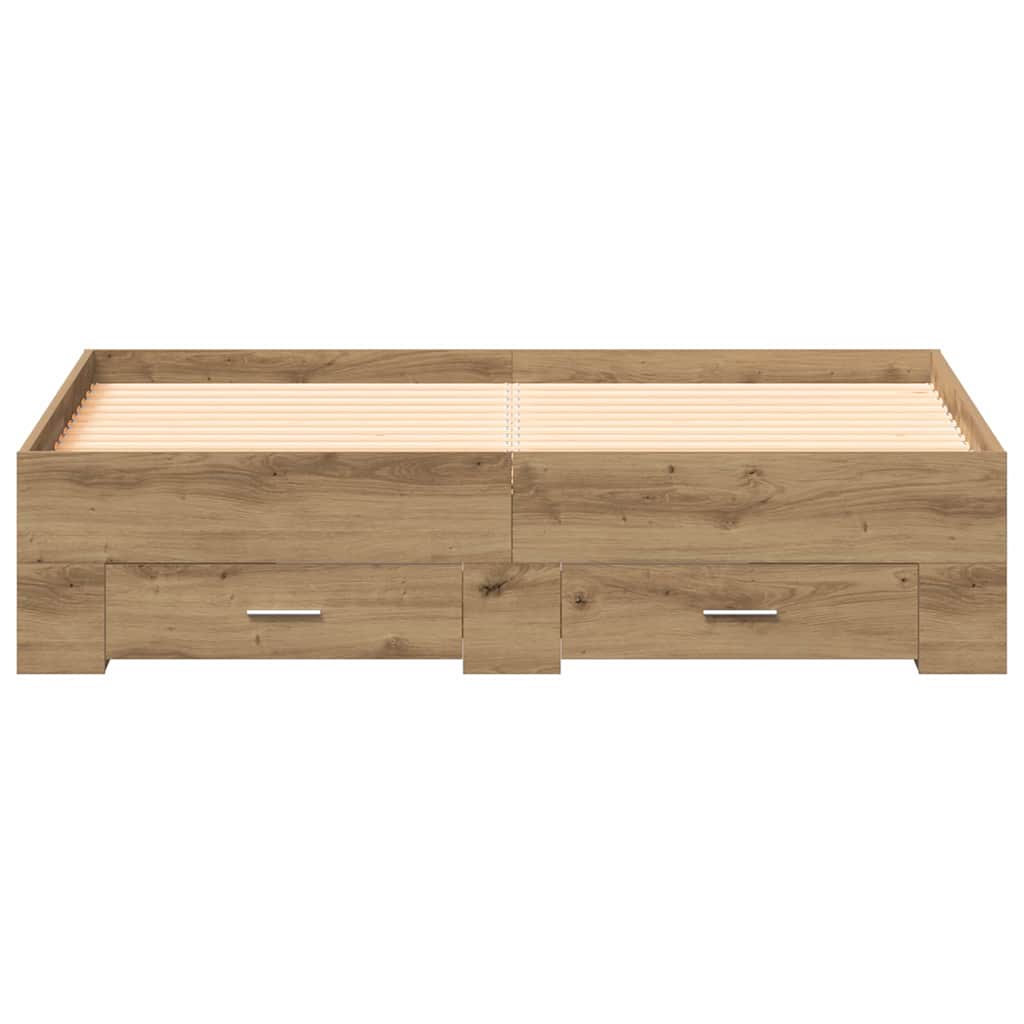 Struttura del letto Rovere artigianale 140 x 190 cm