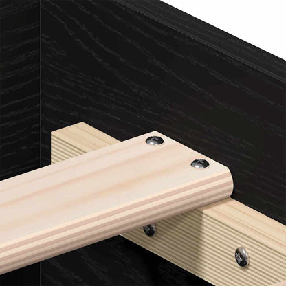Struttura del letto Rovere Nero 140 x 190 cm Legno multistrato
