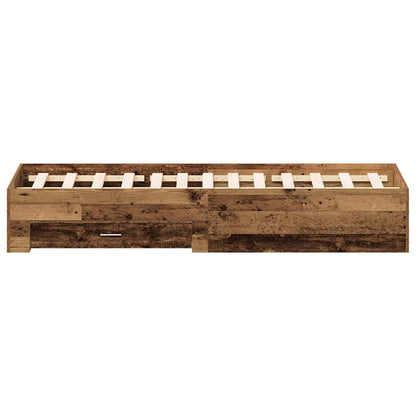 Struttura del letto con cassetto Legno vecchio 135 x 190 cm | homemem39